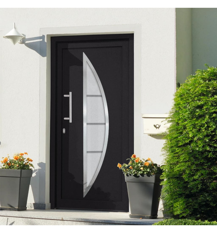 Porte d'entrée Anthracite 108x200 cm | Mobilier & Déco
