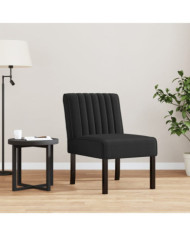 Fauteuil sans accoudoirs noir velours | Mobilier & Déco