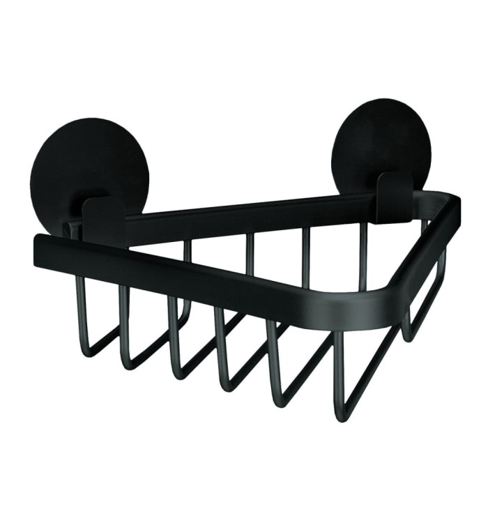 Kleine Wolke Support pour douche triangulaire Rocco Noir | Mobilier & Déco