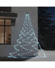 Arbre mural avec crochet métallique 260 LED blanc froid 3 m | Mobilier & Déco