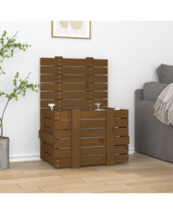 Boîte de rangement Marron miel 58x40,5x42 cm Bois massif pin | Mobilier & Déco