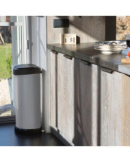 Curver Poubelle à pédale Deco Ovale 40 L Argenté | Mobilier & Déco