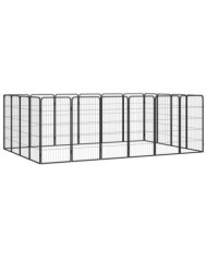 Parc pour chien 20panneaux Noir 50x100cm Acier enduit de poudre | Mobilier & Déco