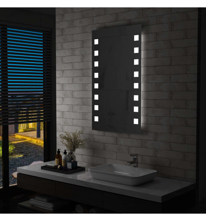 Miroir mural à LED pour salle de bains 60x100 cm | Mobilier & Déco
