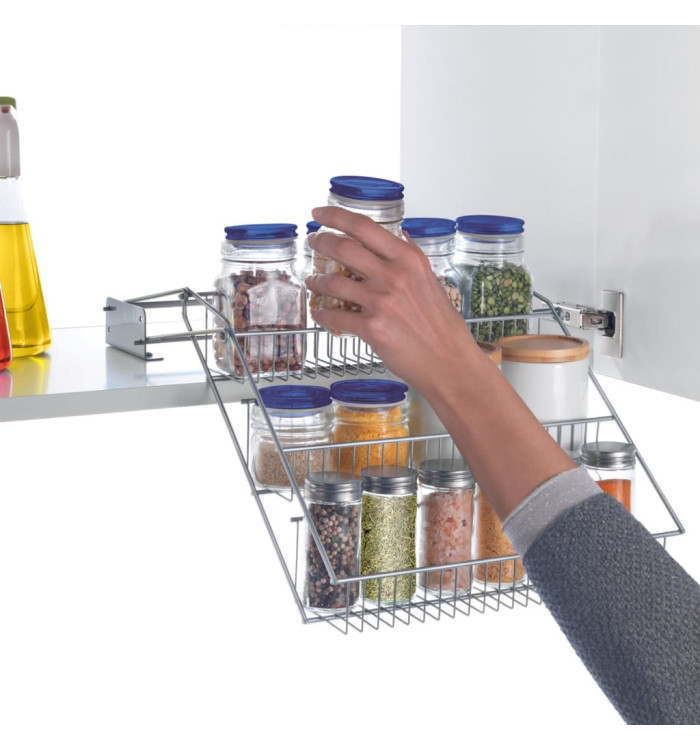 Metaltex Étagère à épices à 3 niveaux UpetDown sur rails | Mobilier & Déco