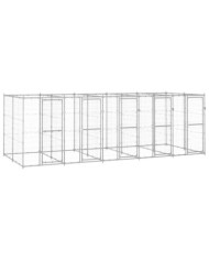 Chenil extérieur Acier galvanisé 12,1 m² | Mobilier & Déco