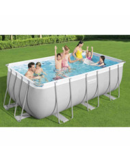 Bestway Ensemble de piscine rectangulaire Power Steel 412x201x122 cm | Mobilier & Déco