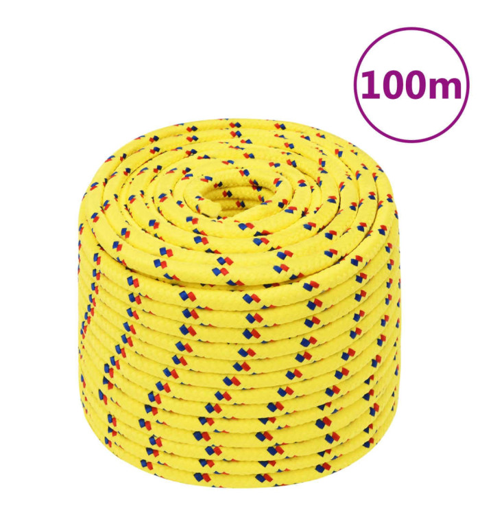 Corde de bateau Jaune 12 mm 100 m Polypropylène | Mobilier & Déco