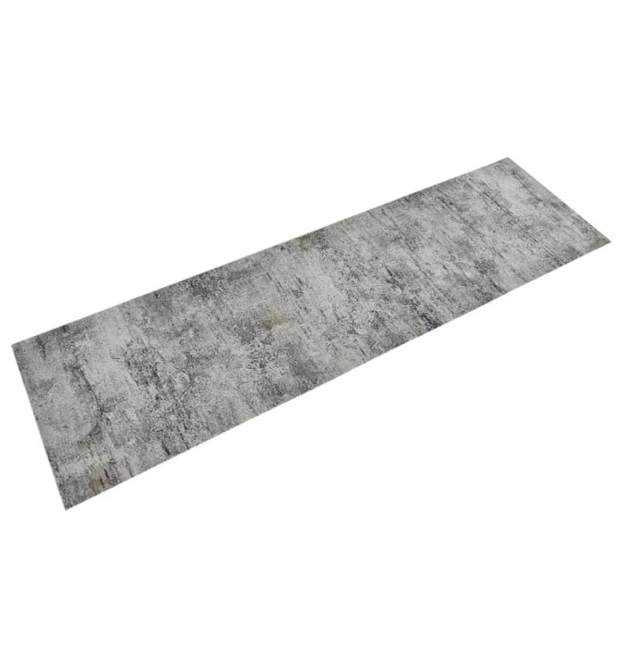 Tapis de cuisine lavable impression béton 45x150 cm velours | Mobilier & Déco