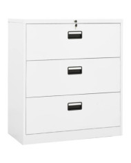 Classeur Blanc 90x46x103 cm Acier | Mobilier & Déco