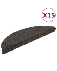 Tapis d'escalier autocollants 15 pcs anthracite 56x17x3 cm | Mobilier & Déco
