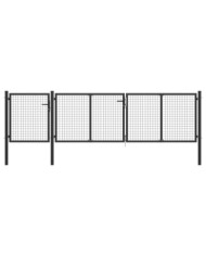 Portail de jardin Acier 400 x 100 cm Anthracite | Mobilier & Déco