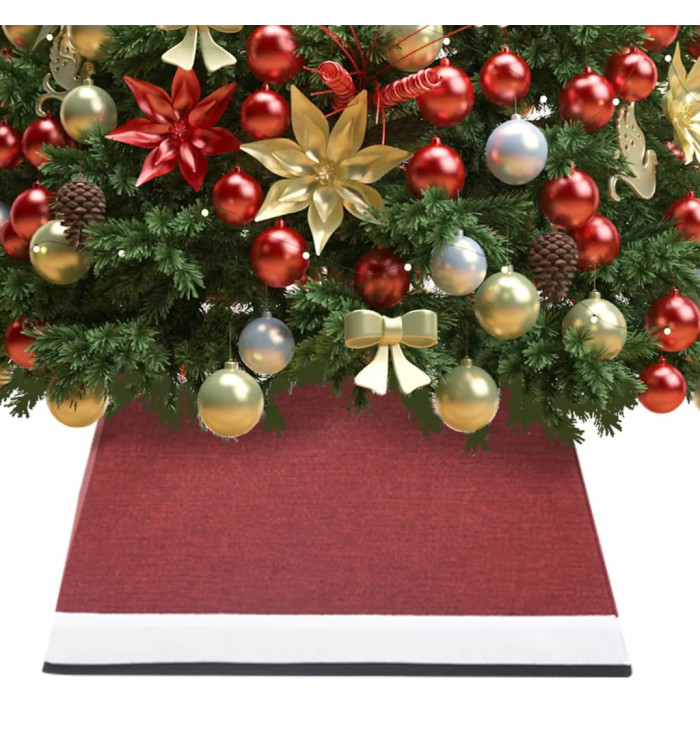 Jupe de sapin de Noël Rouge et blanc 48x48x25 cm | Mobilier & Déco