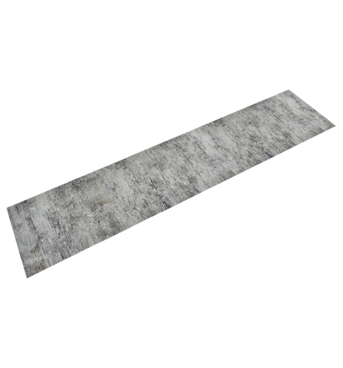 Tapis de cuisine lavable impression béton 60x300 cm velours | Mobilier & Déco