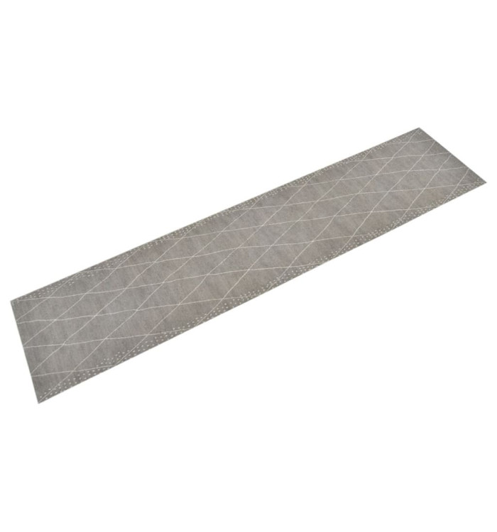 Tapis de cuisine lavable impression losange 60x300 cm velours | Mobilier & Déco