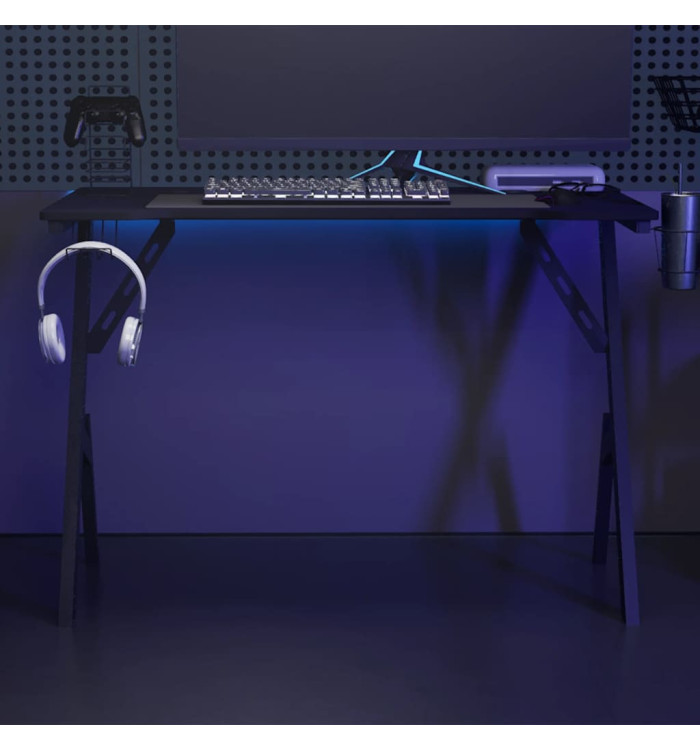 Bureau de jeu avec pieds en forme de Y Noir 110x60x75 cm | Mobilier & Déco