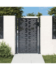 Portail de jardin anthracite 105x130 cm conception de carré | Mobilier & Déco