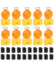 Lampes de chantier 10 pcs avec piles 18x8x37 cm | Mobilier & Déco