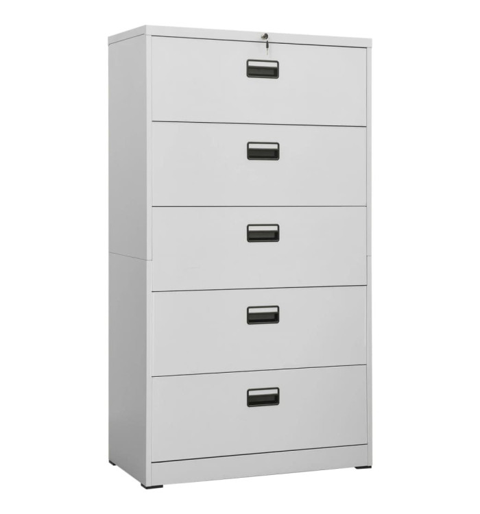 Classeur Gris clair 90x46x164 cm Acier | Mobilier & Déco