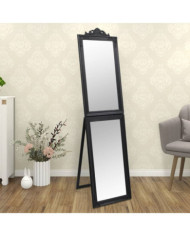 Miroir sur pied Noir 50x200 cm | Mobilier & Déco