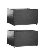Housses de salon de jardin 2 pcs 8 œillets 132x132x80 cm carré | Mobilier & Déco