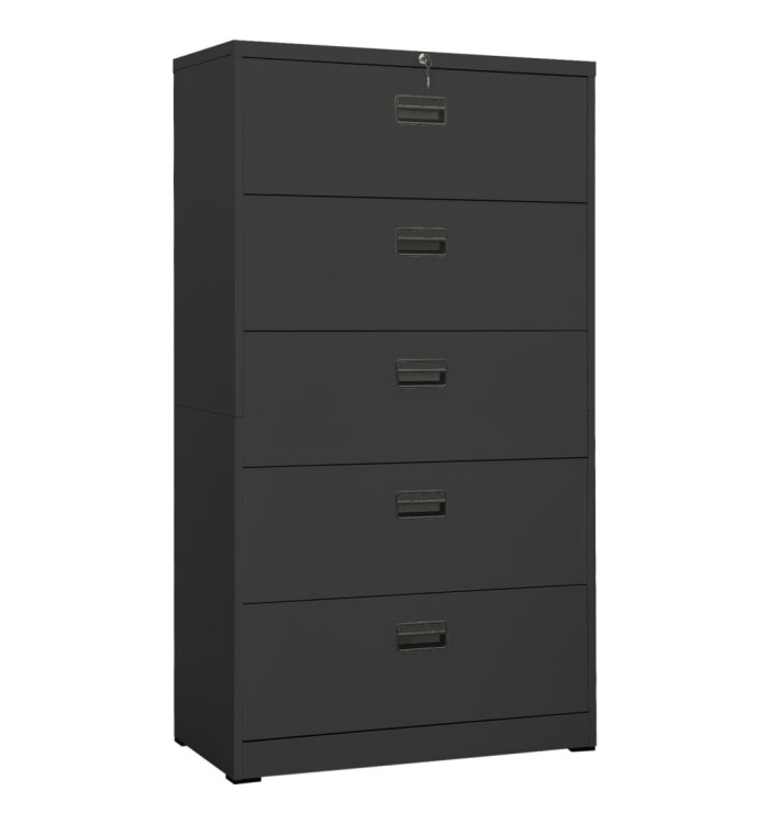 Classeur Anthracite 90x46x164 cm Acier | Mobilier & Déco