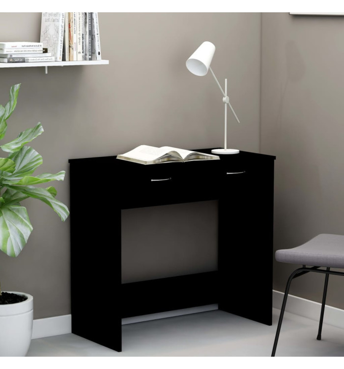 Bureau Noir 80x40x75 cm Aggloméré | Mobilier & Déco