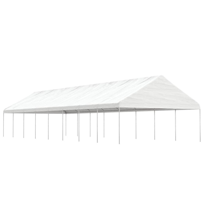 Belvédère avec toit blanc 17,84x5,88x3,75 m polyéthylène | Mobilier & Déco
