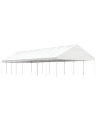 Belvédère avec toit blanc 17,84x5,88x3,75 m polyéthylène | Mobilier & Déco