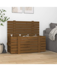 Boîte de rangement Marron miel 91x40,5x42 cm Bois massif pin | Mobilier & Déco