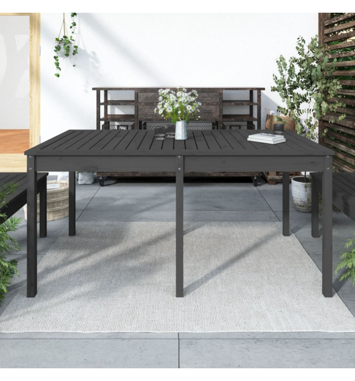 Table de jardin gris 159,5x82,5x76 cm bois massif de pin | Mobilier & Déco