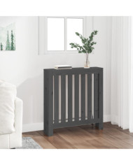 Cache-radiateur Gris 79,5x19x84 cm Bois massif de pin | Mobilier & Déco