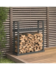 Support pour bois de chauffage Gris 110x35x108,5 cm Bois de pin | Mobilier & Déco