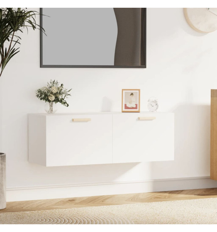 Armoire murale Blanc 100x36,5x35 cm Bois d'ingénierie | Mobilier & Déco