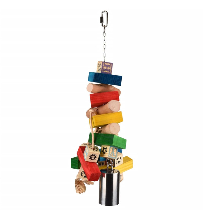 FLAMINGO Jouet d'oiseaux cintre arc-en-ciel Bell Multicolore 52 cm | Mobilier & Déco