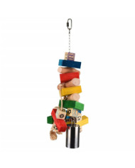 FLAMINGO Jouet d'oiseaux cintre arc-en-ciel Bell Multicolore 52 cm | Mobilier & Déco