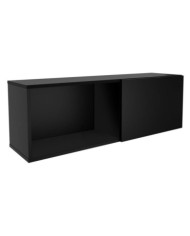 FMD Porte-manteau mural avec compartiment 99,1x27,2x33 cm Noir | Mobilier & Déco