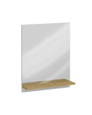 FMD Miroir mural avec étagère 54,5x13,5x67,5 cm Chêne artisanal | Mobilier & Déco