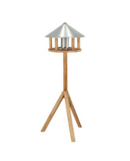 Esschert Design Mangeoire à oiseaux avec silo et toit rond Zinc | Mobilier & Déco
