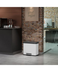 Hailo Poubelle à pédale Oko Trio Plus Taille L 3x9 L Blanc 0633-230 | Mobilier & Déco