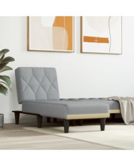 Chaise longue gris clair tissu | Mobilier & Déco