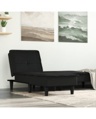 Chaise longue noir tissu | Mobilier & Déco