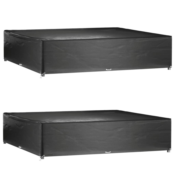 Housses de salon de jardin 2 pcs 16 œillets 240x240x55 cm carré | Mobilier & Déco