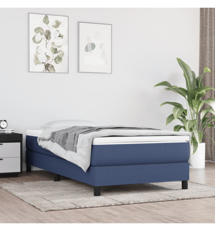 Matelas de lit à ressorts ensachés Bleu 80x200x20 cm Tissu | Mobilier & Déco