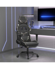 Chaise de jeu de massage repose-pied NoiretCamouflage Similicuir | Mobilier & Déco