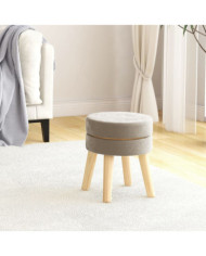 Tabouret rond Gris foncé Velours | Mobilier & Déco