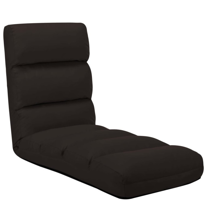 Chaise pliable de sol Marron Similicuir | Mobilier & Déco