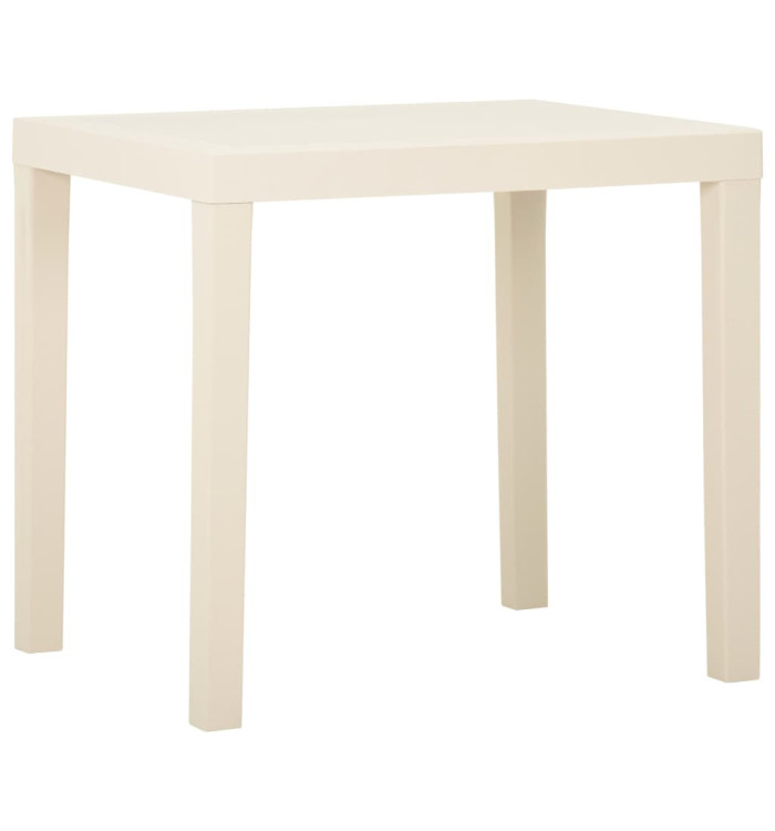 Table de jardin Blanc 79x65x72 cm Plastique | Mobilier & Déco
