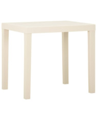 Table de jardin Blanc 79x65x72 cm Plastique | Mobilier & Déco