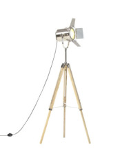 Lampadaire à trépied bois de manguier massif 140 cm | Mobilier & Déco